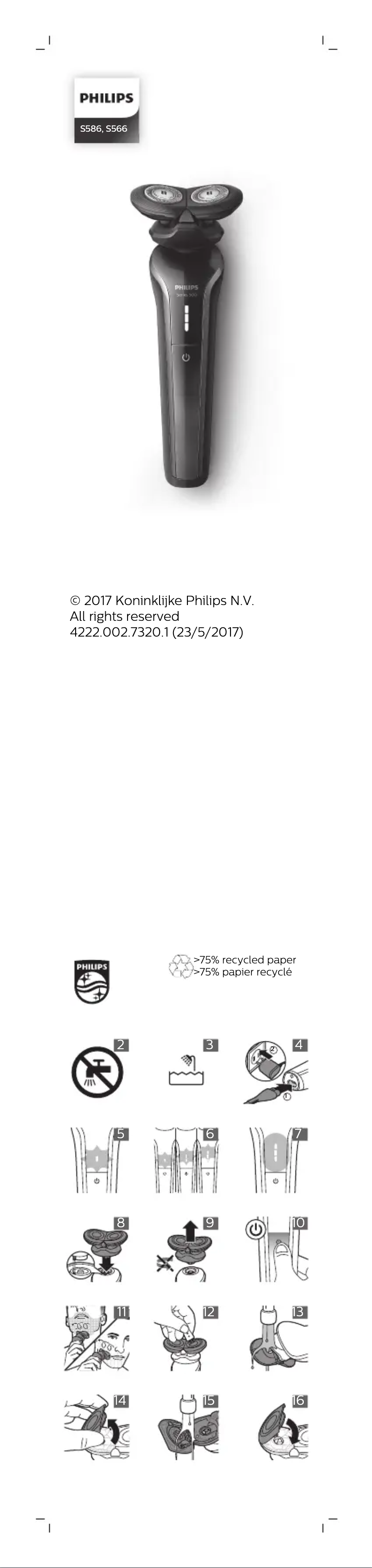 Page 1 of the manual User Manual Philips S586