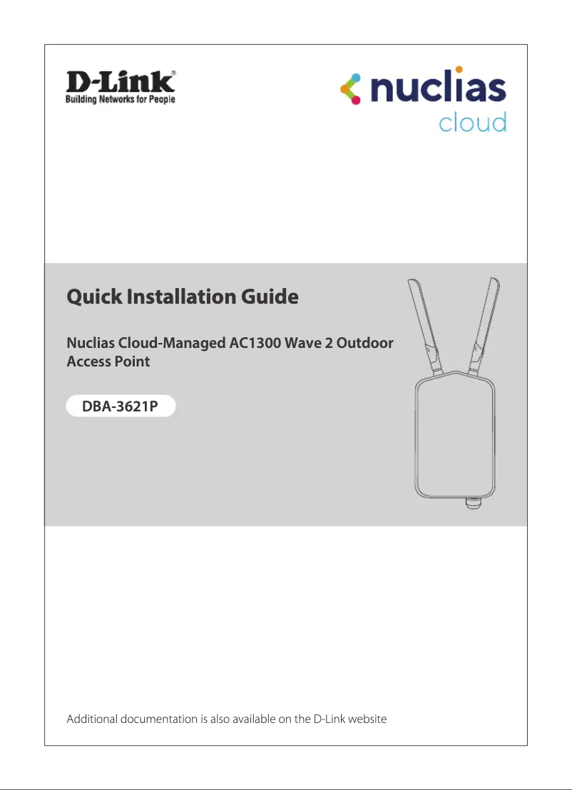 Page 1 de la notice Guide d'installation D-Link DBA-3621P