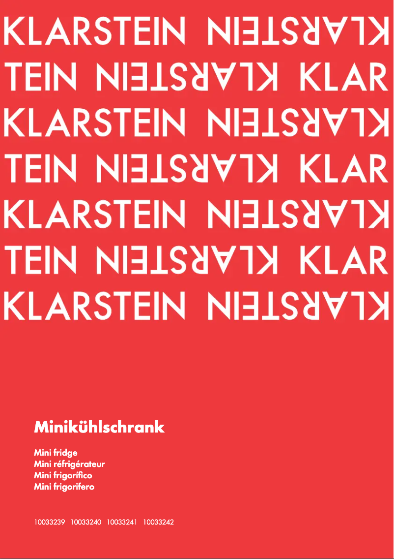 Page 1 de la notice Manuel utilisateur Klarstein Mini 10033239