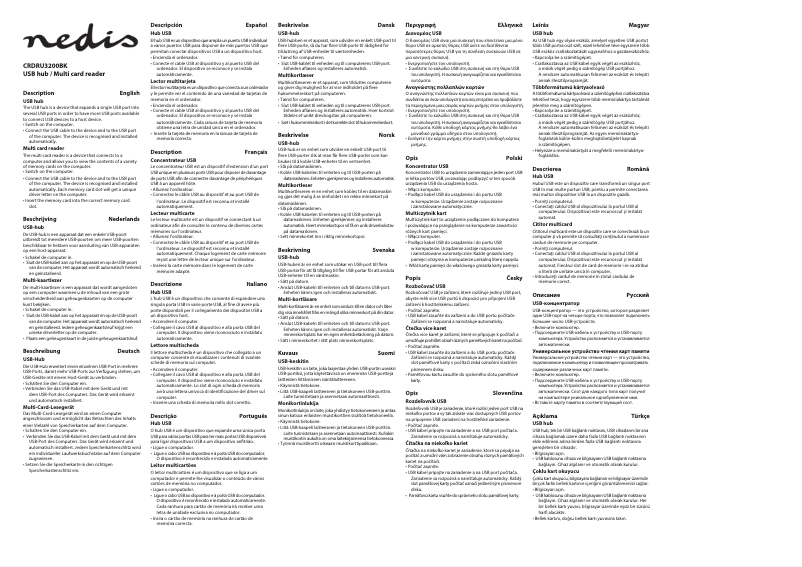 Page 1 de la notice Manuel utilisateur Nedis CRDRU3200BK