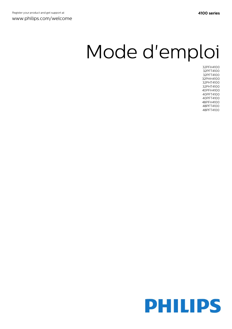 Page n°1 - Manuel utilisateur Philips 32PHH4100