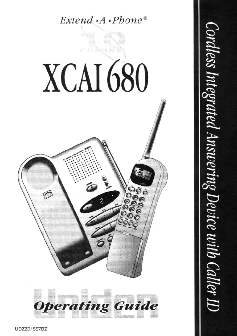 Page 1 of the manual User Manual Uniden XCAI 680