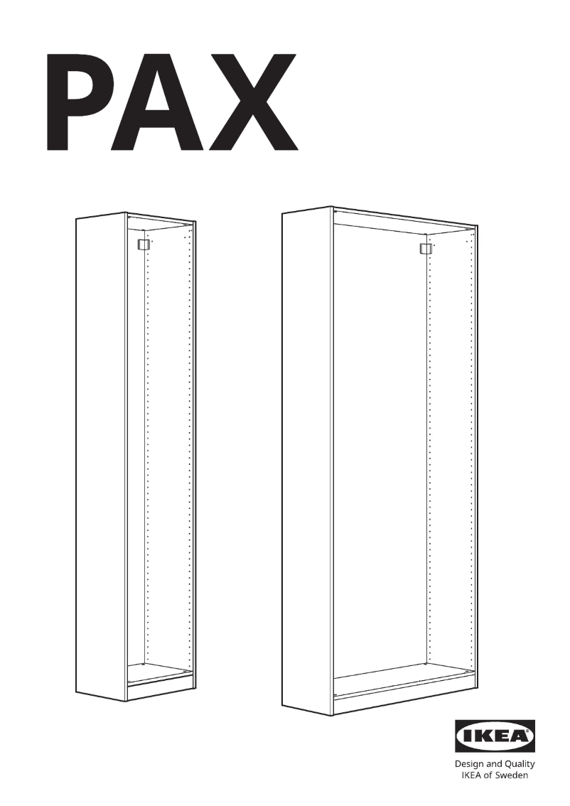 Page 1 de la notice Manuel utilisateur Ikea PAX 902.734.11
