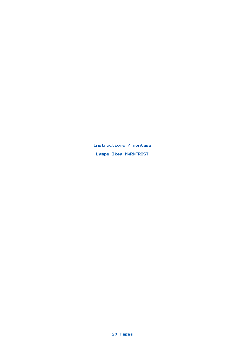 Page 1 de la notice Instructions / montage Ikea MARKFROST