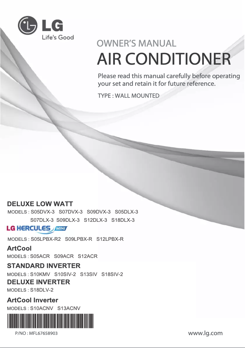 Page 1 de la notice Manuel utilisateur LG SN05DLX-2