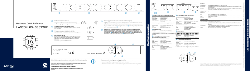 Página 1 del manual Manual de usuario Lancom GS-3652XUP