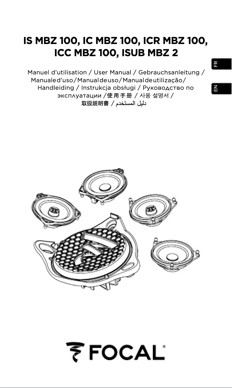 Page 1 de la notice Manuel utilisateur Focal IC MBZ 100