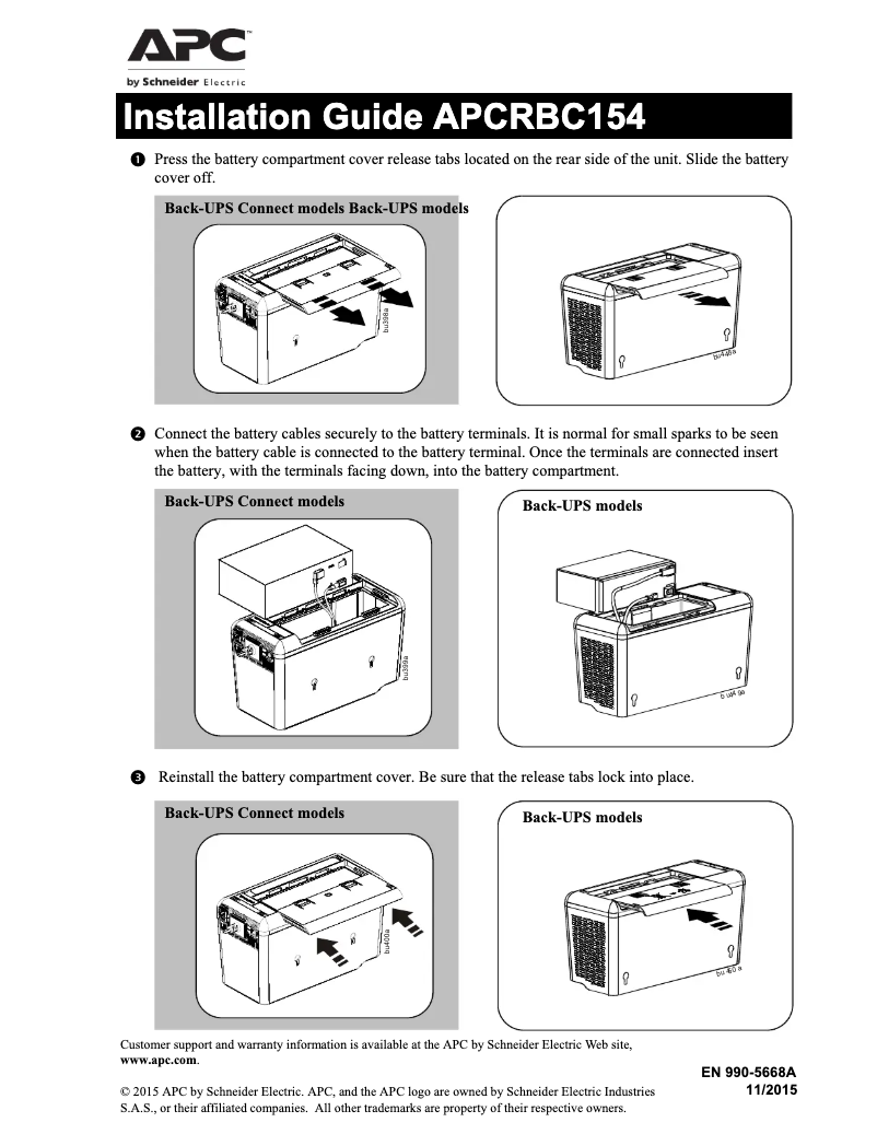 Página 1 del manual Manual de usuario APC APCRBC154