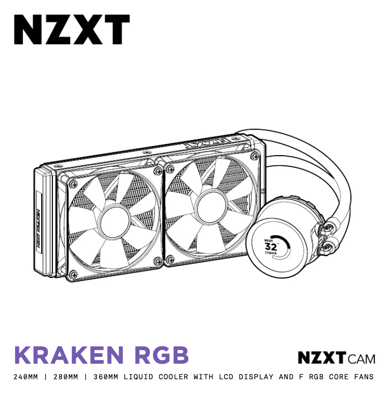 Page 1 de la notice Manuel utilisateur NZXT Kraken 240 RGB