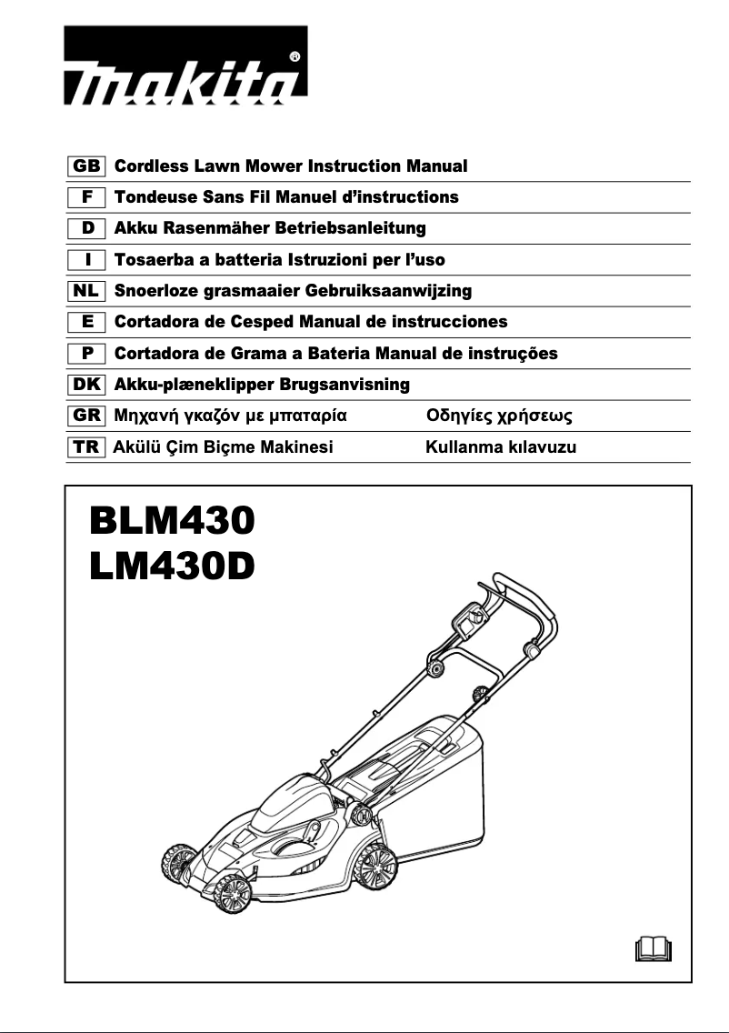 Page 1 de la notice Manuel utilisateur Makita BLM430RDE