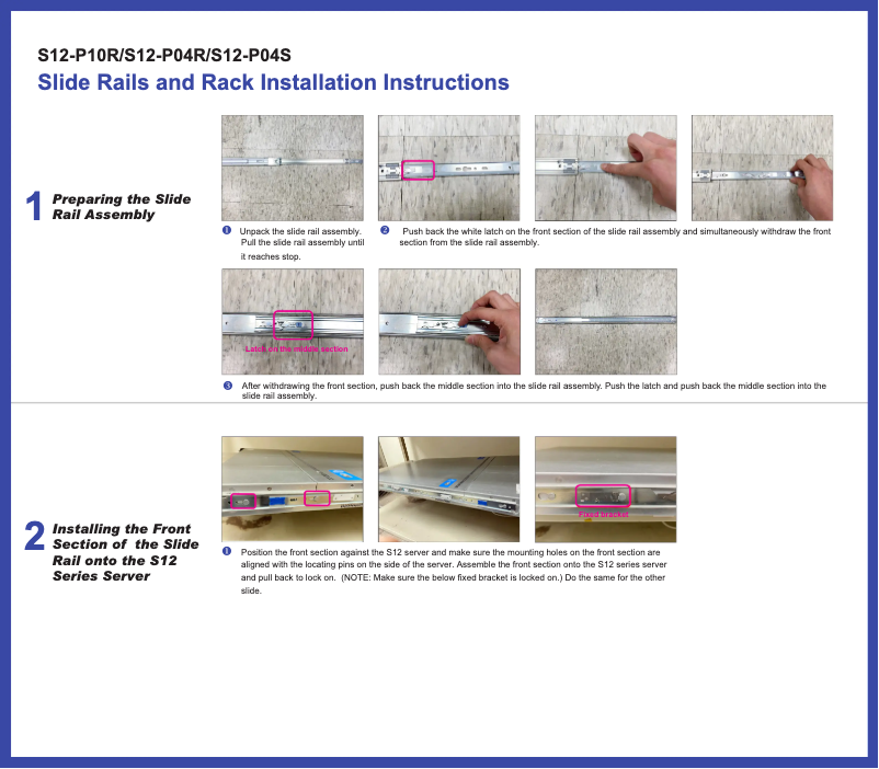 Página 1 del manual Guía de instalación Gigabyte S12-P10R