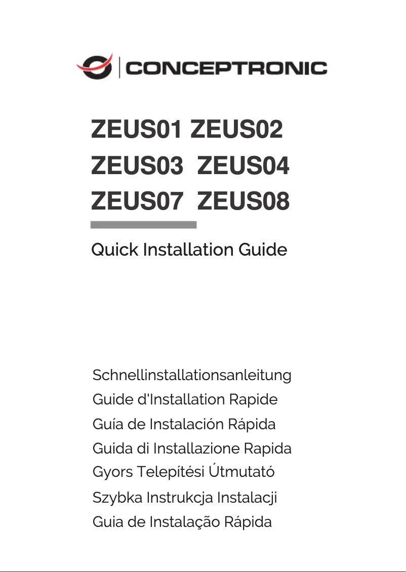 Page 1 de la notice Manuel utilisateur Conceptronic ZEUS03EM
