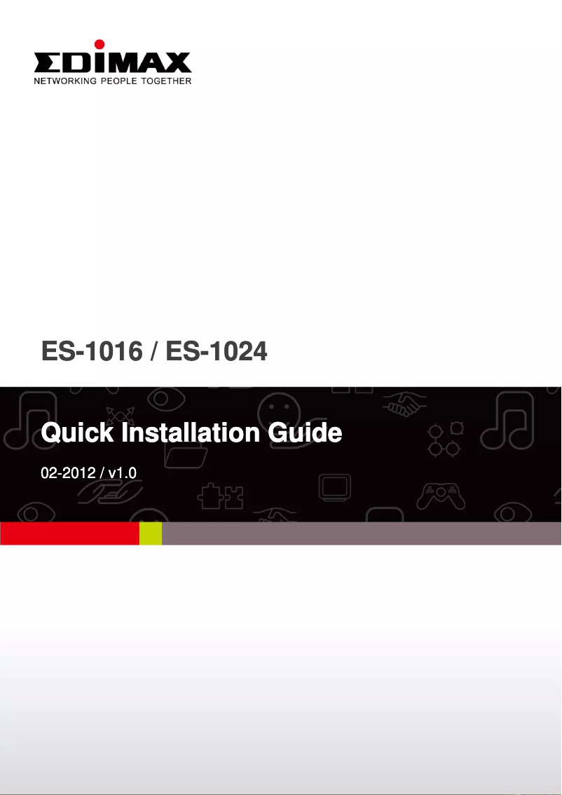 Page 1 de la notice Manuel utilisateur Edimax ES-1016