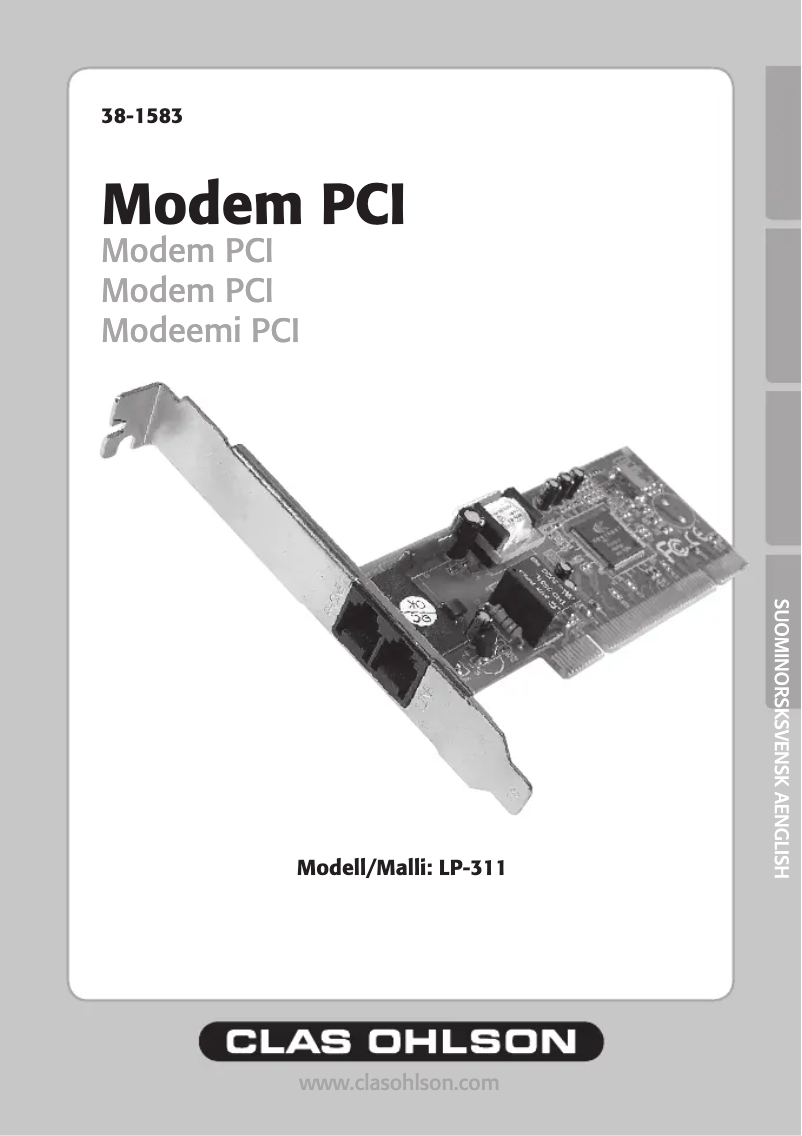 Page 1 of the manual User Manual Clas Ohlson LP-311