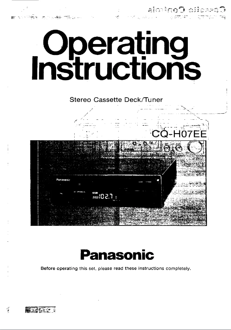Page 1 de la notice Manuel utilisateur Panasonic CQ-H07