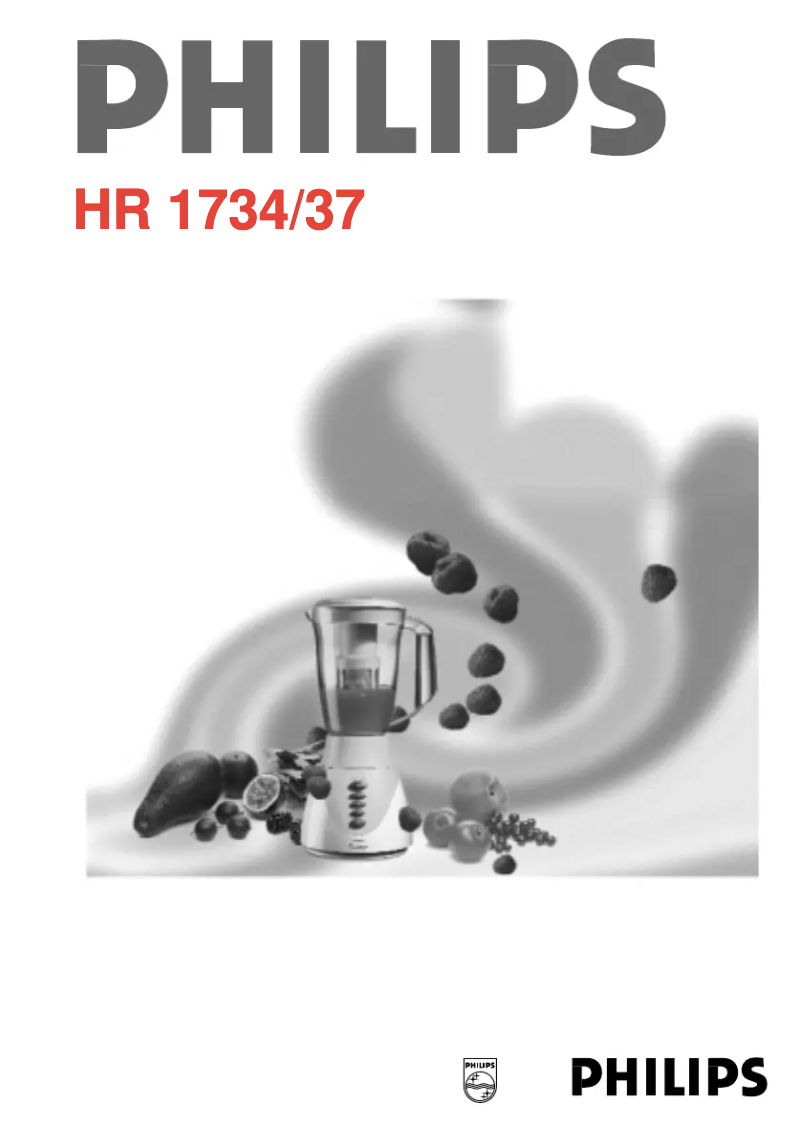 Page 1 de la notice Manuel utilisateur Philips HR1734