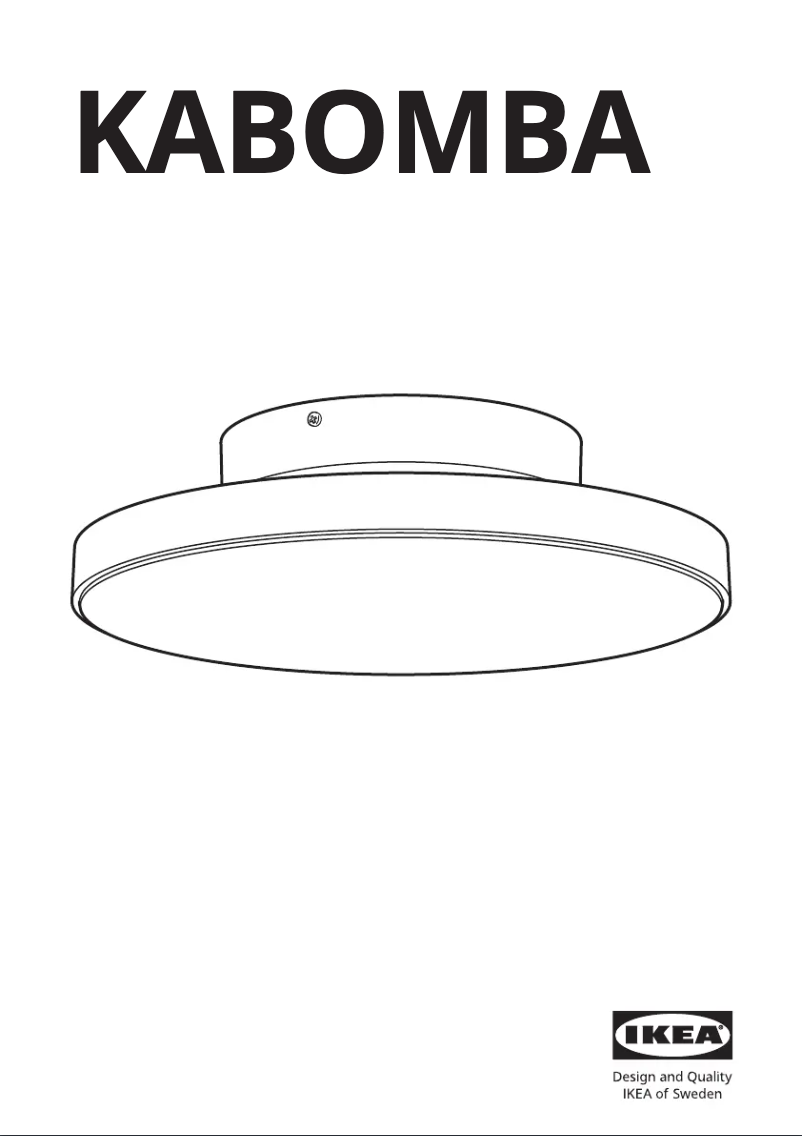 Page 1 de la notice Manuel utilisateur Ikea KABOMBA 105.197.99