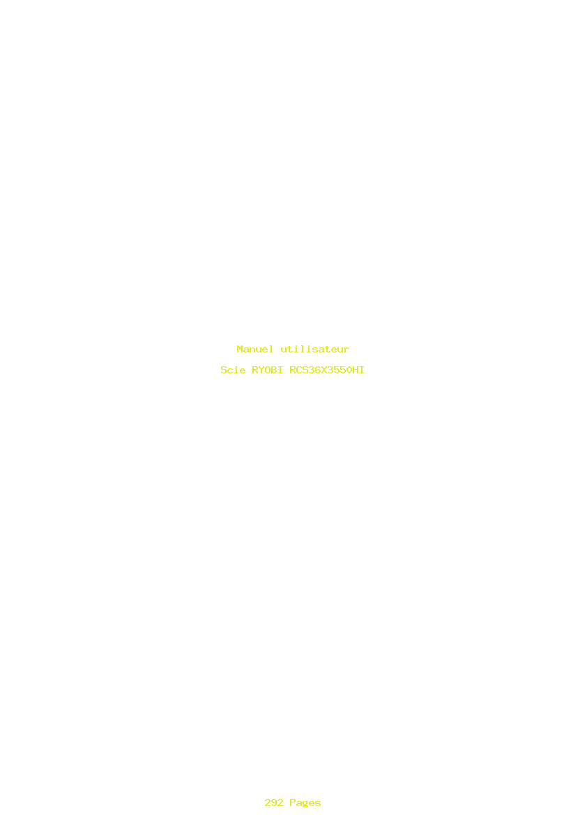 Page 1 de la notice Manuel utilisateur RYOBI RCS36X3550HI