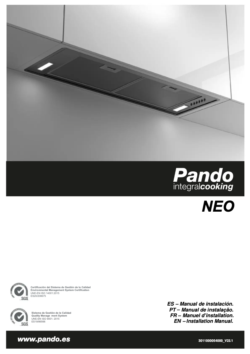 Page 1 de la notice Manuel utilisateur Pando NEO