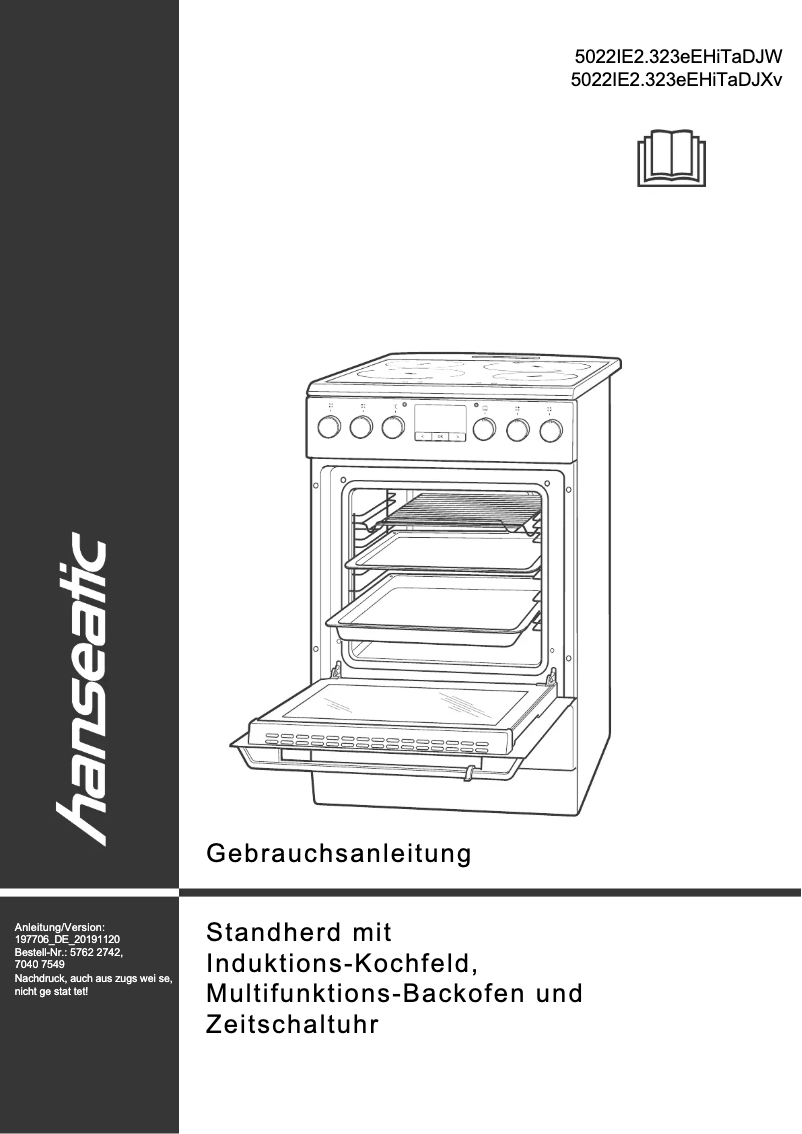 Page 1 de la notice Manuel utilisateur Hanseatic 5022IE2.323eEHiTaDJW