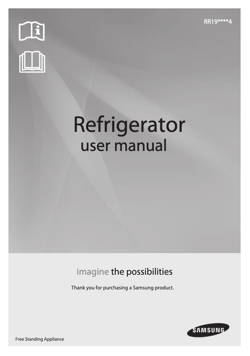 Page 1 de la notice Manuel utilisateur Samsung RR19J2784NT