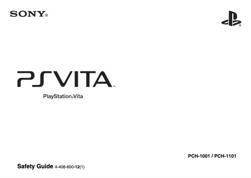 Page 1 de la notice Manuel utilisateur Sony PlayStation Vita 3G Wireless
