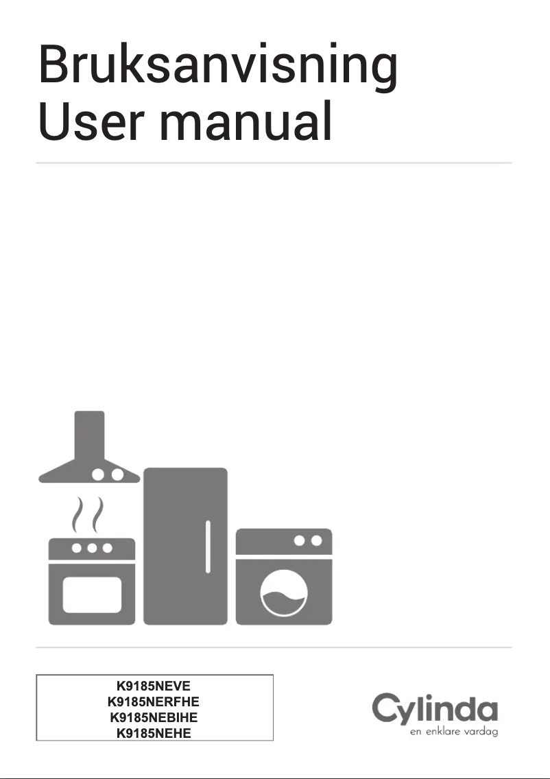 Page 1 de la notice Manuel utilisateur Cylinda K9185NERFHE