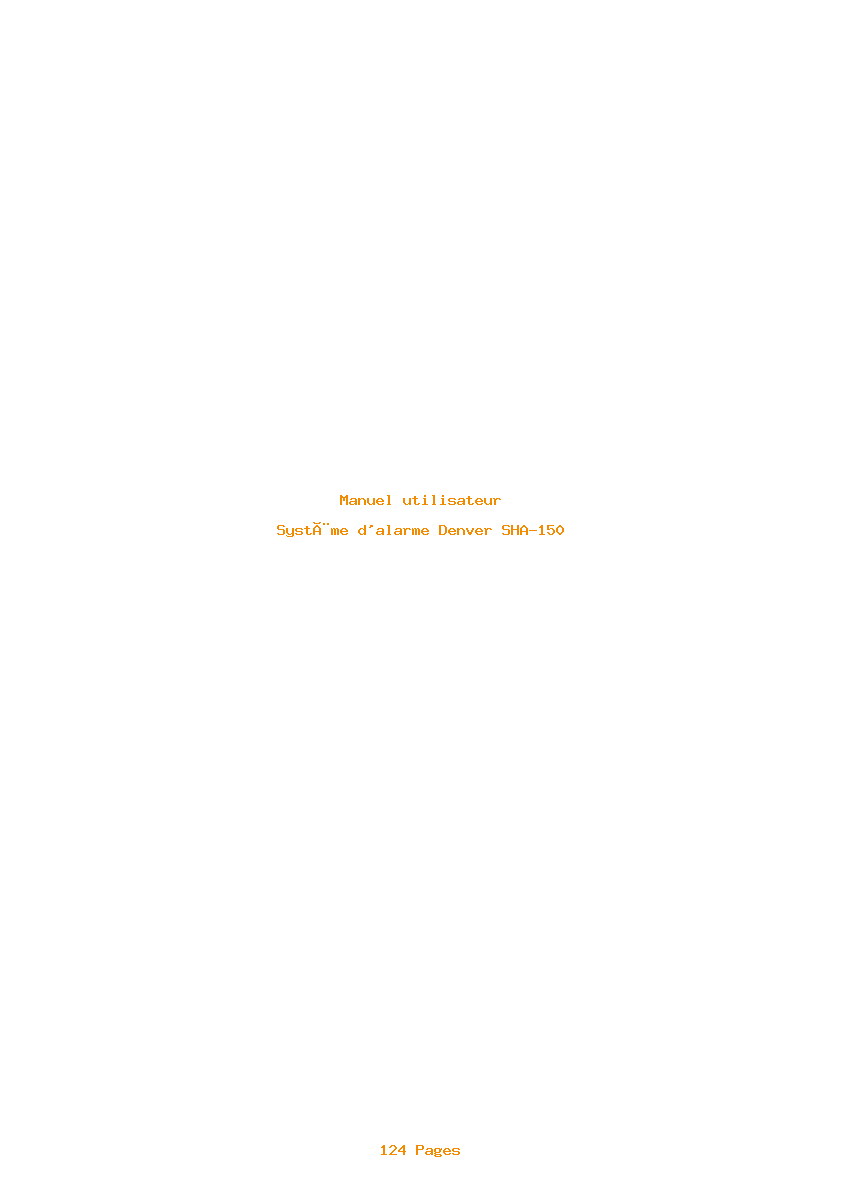 Page 1 de la notice Manuel utilisateur Denver SHA-150