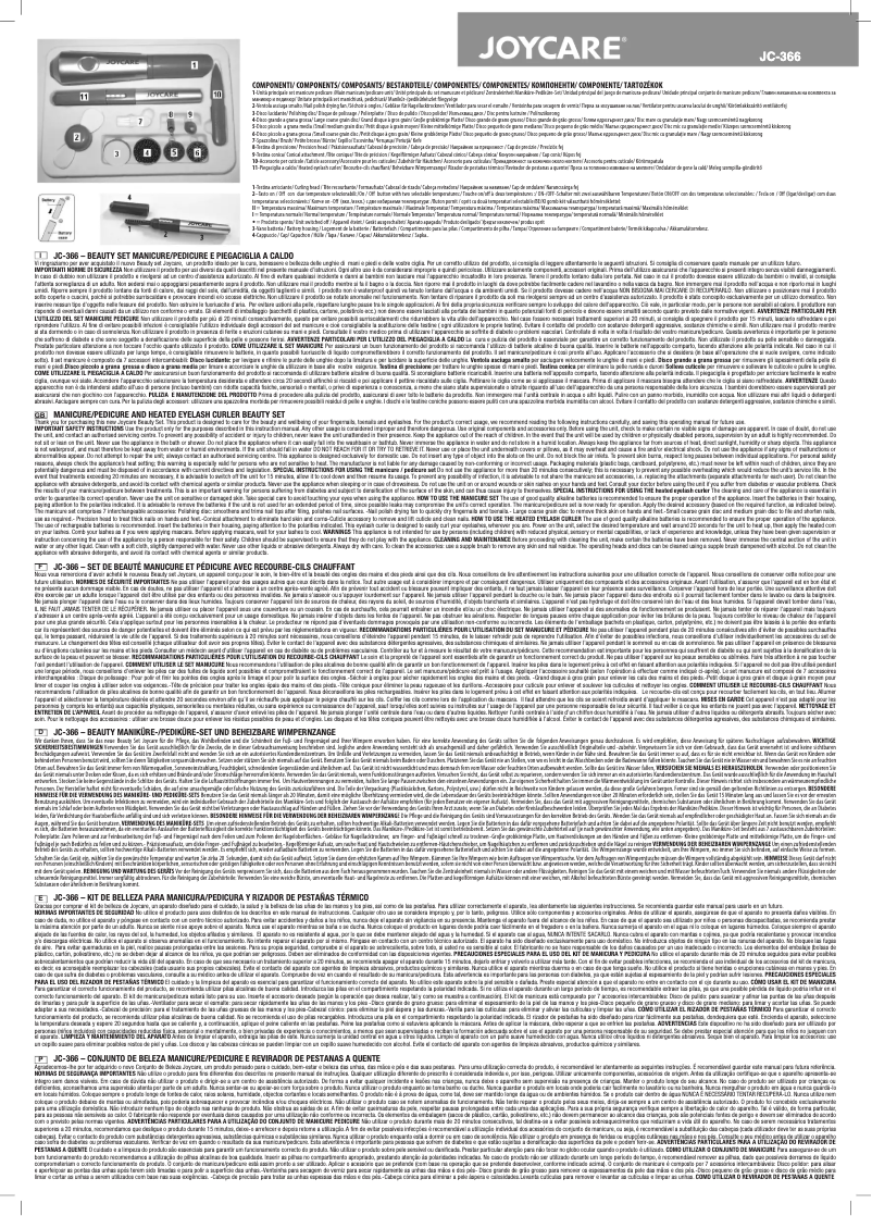 Page 1 de la notice Manuel utilisateur Joycare JC-366