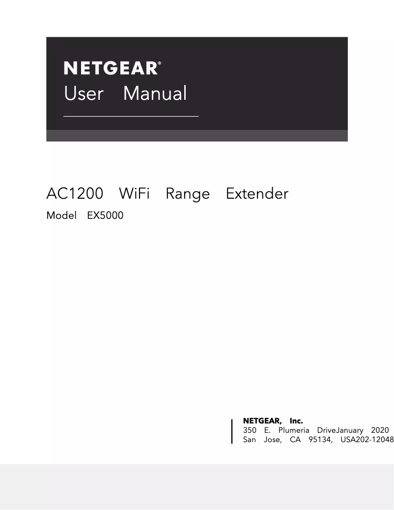 Page 1 de la notice Manuel utilisateur Netgear EX5000
