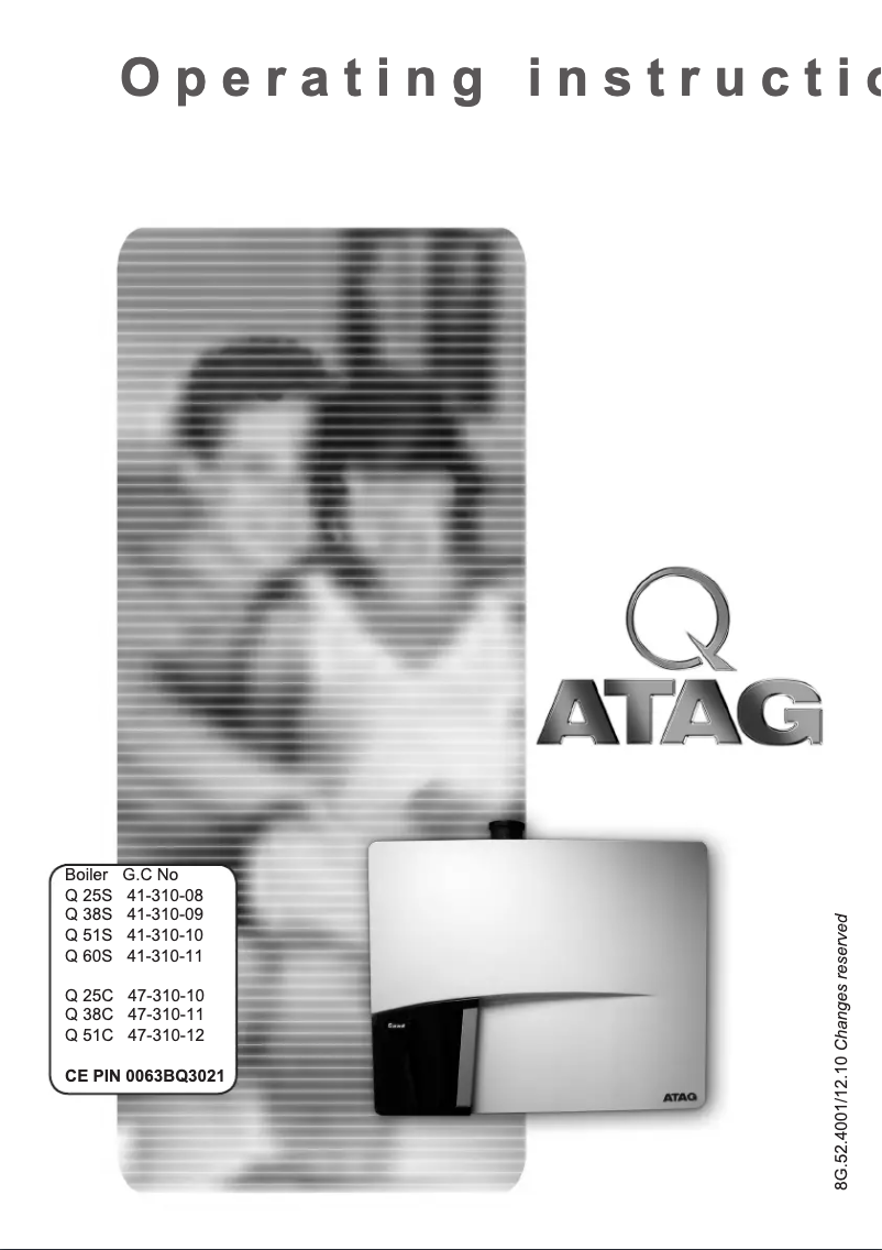 Page 1 de la notice Manuel utilisateur Atag Q25C