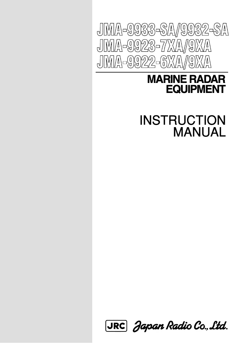 Page 1 de la notice Manuel utilisateur JRC JMA-9923-7XA