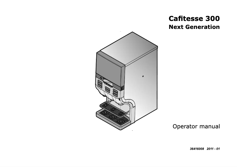 Página 1 del manual Manual de usuario Douwe Egberts Cafitesse 300 Next Generation