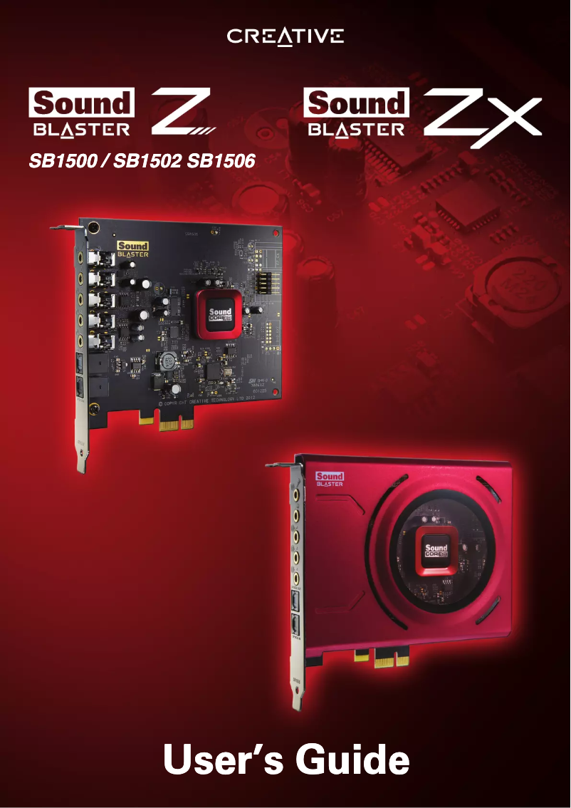 Página 1 del manual Manual de usuario Creative Sound Blaster Z