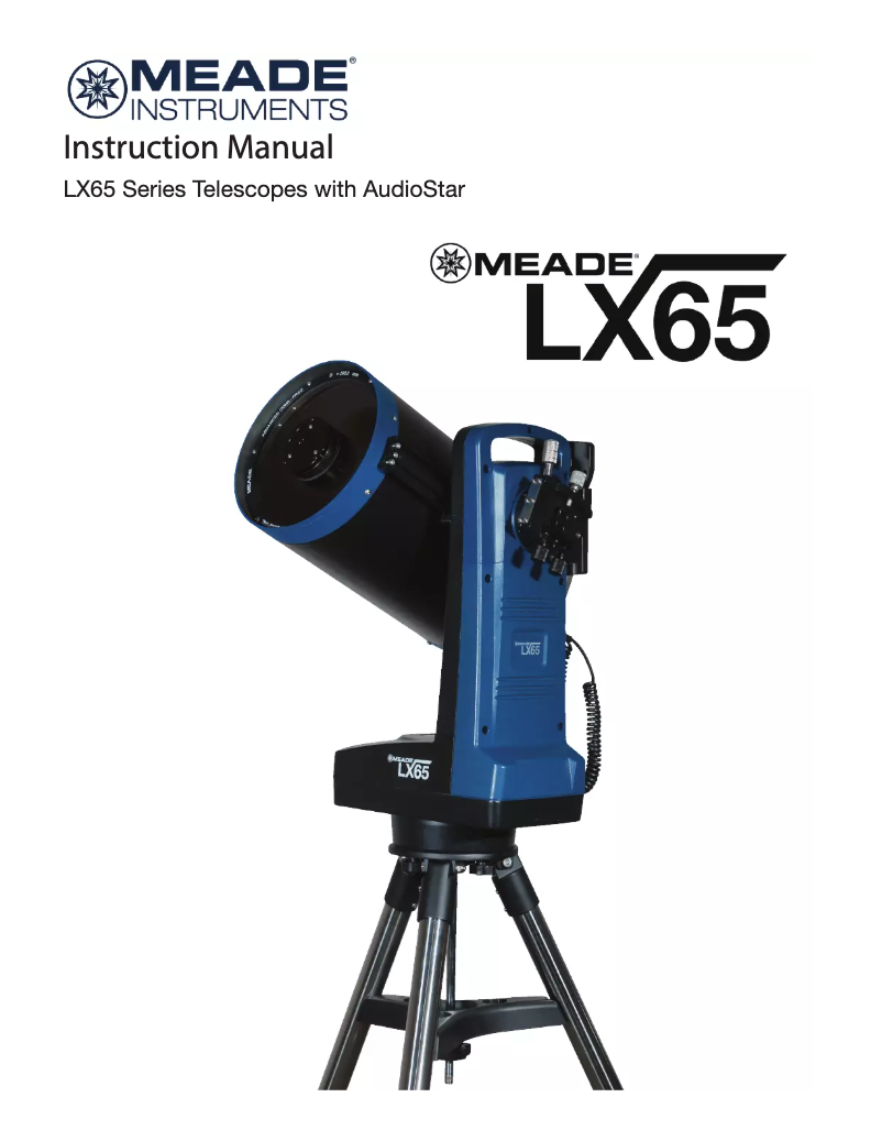 Página 1 del manual Manual de usuario Meade LX65