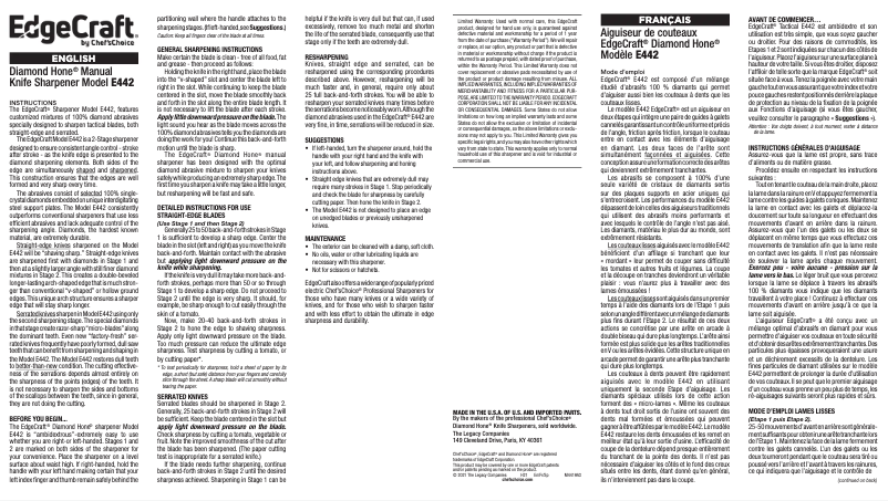 Page 1 de la notice Manuel utilisateur EdgeCraft E442