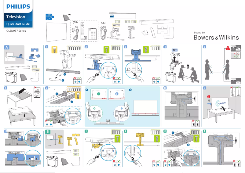 Image de la première page du manuel de l'appareil 77OLED937