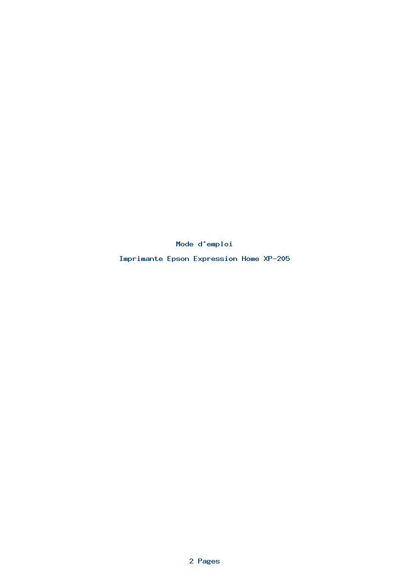 Image de la première page du manuel de l'appareil Expression Home XP-205