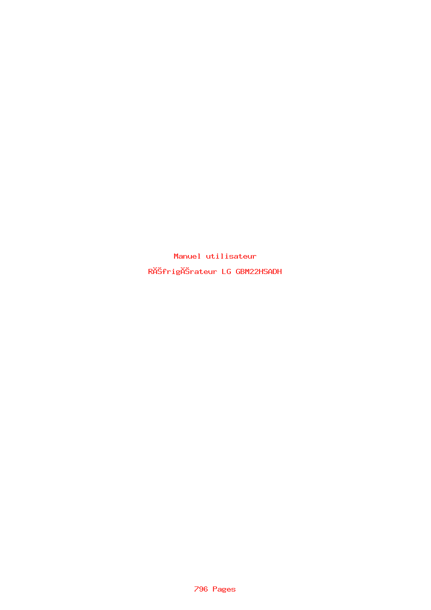 Image de la première page du manuel de l'appareil GBM22HSADH