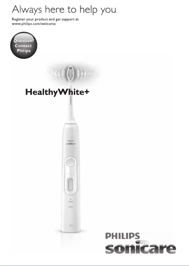 Página 1 del manual Manual de usuario Philips Sonicare HealthyWhite Plus HX8915