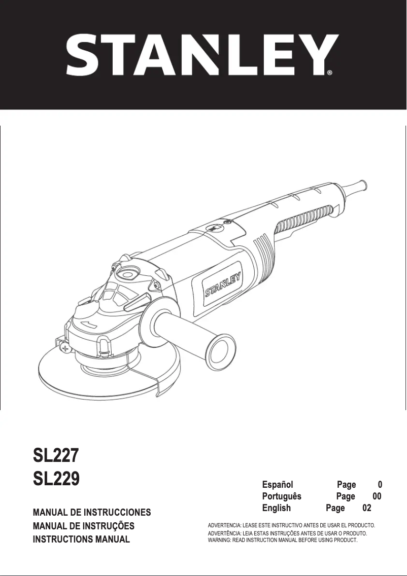 Page 1 de la notice Manuel utilisateur Stanley SL229
