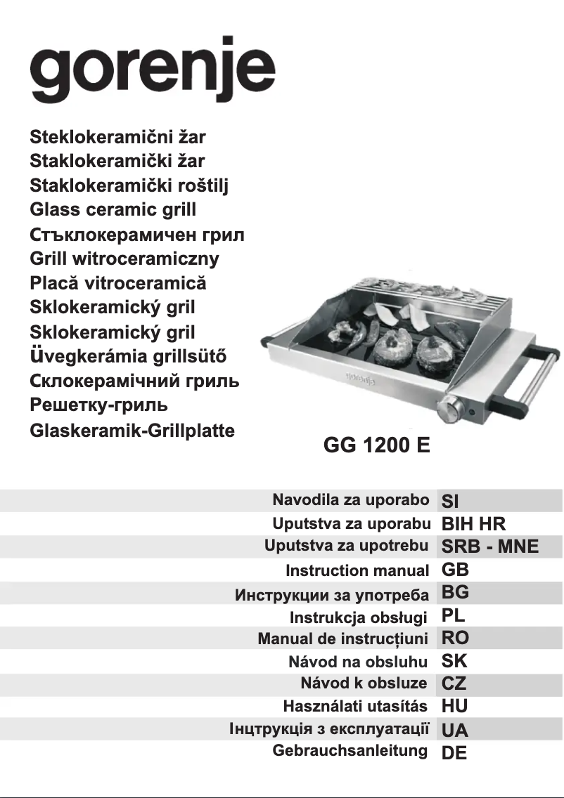 Page 1 of the manual User Manual Gorenje GG1200E