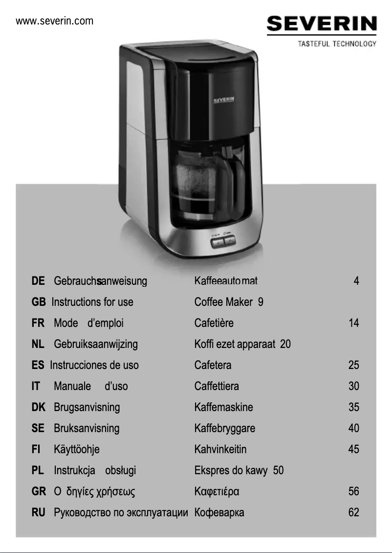 Página 1 del manual Manual de usuario Severin KA 4462