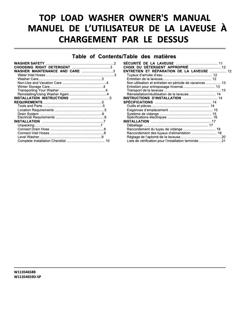 Página 1 del manual Manual de usuario Whirlpool WTW6150PB