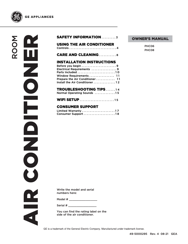 Página 1 del manual Guía de instalación GE Profile PHC06LY