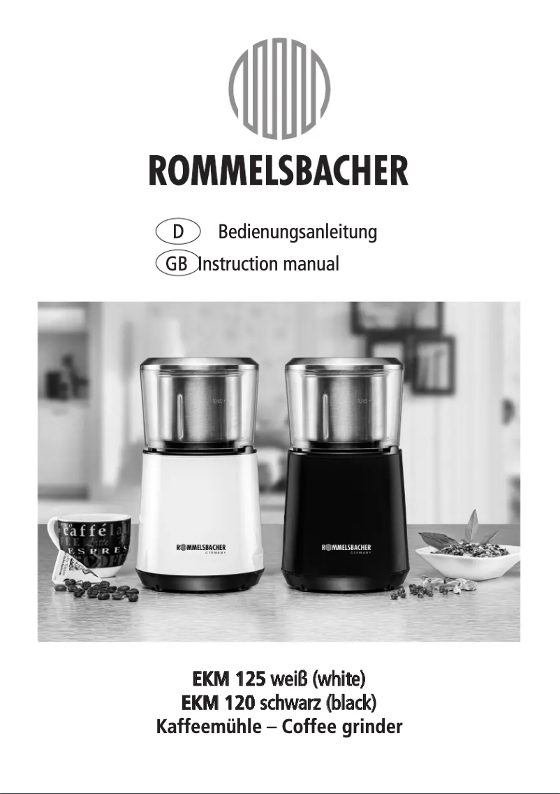 Page 1 de la notice Manuel utilisateur Rommelsbacher EKM 125