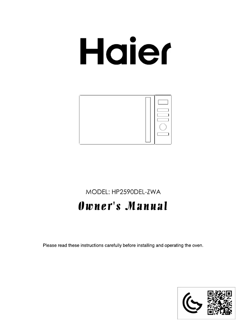 Página 1 del manual Manual de usuario Haier HP2590DEL-ZWA