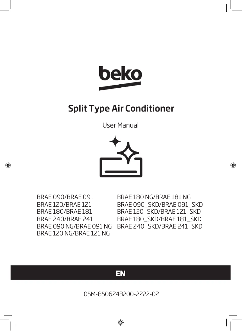 Page 1 de la notice Manuel utilisateur Beko BRAE 241