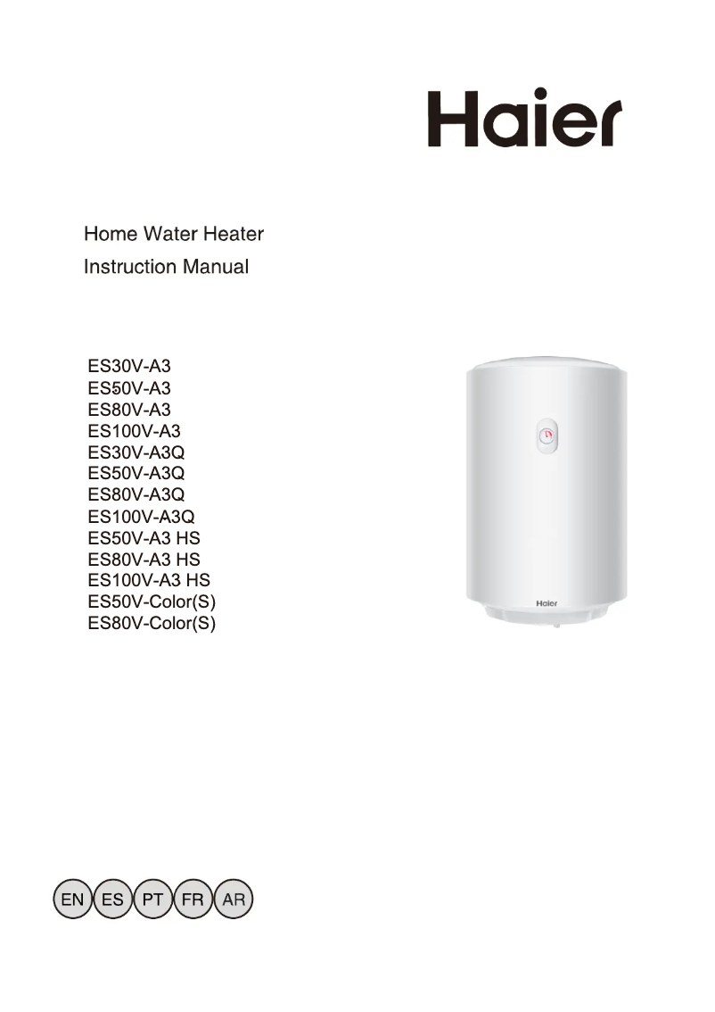 Página 1 del manual Manual de usuario Haier ES50VA3