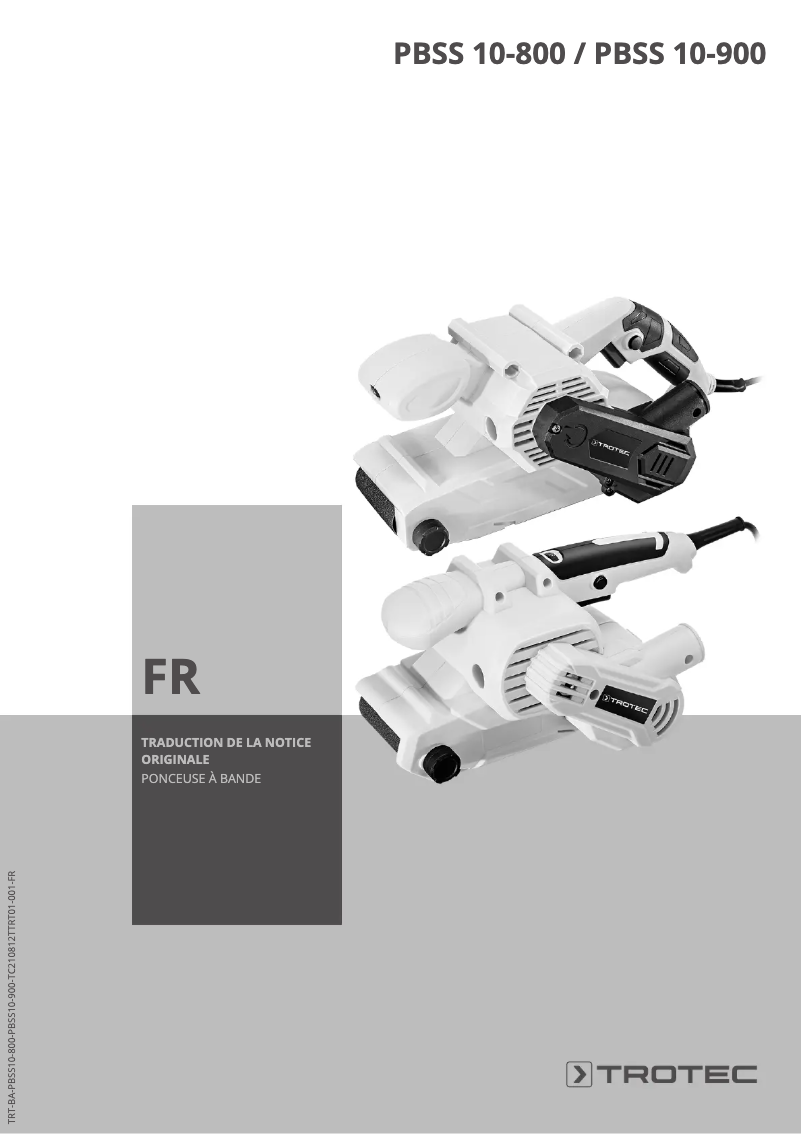 Page 1 de la notice Manuel utilisateur Trotec PBSS 10-800